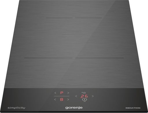 Gorenje Варильна поверхня індукційна, 30см, Доміно, PowerBoost, поєднання конфорок, чорний (374038) GI3201SYBSC фото