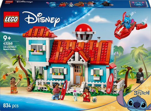 Конструктор LEGO Disney Пляжний будинок Ліло і Стіч 834 деталі (43268)