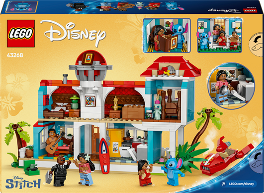 Конструктор LEGO Disney Пляжний будинок Ліло і Стіч 834 деталі (43268)