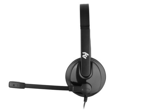 Гарнітура ПК моно On-ear 2E CH12 mini-jack, omni-mic, 1.2м, чорний (337806) 2E-CH12MJ фото