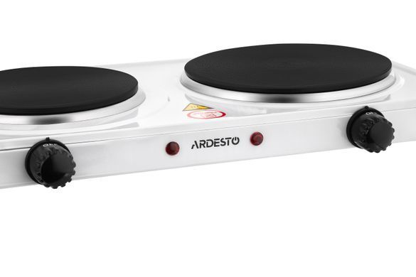 Електроплитка ARDESTO ECS-J225W - 2 конфорки горизонт. 2500 Вт / біла (349932) ECS-J225W фото