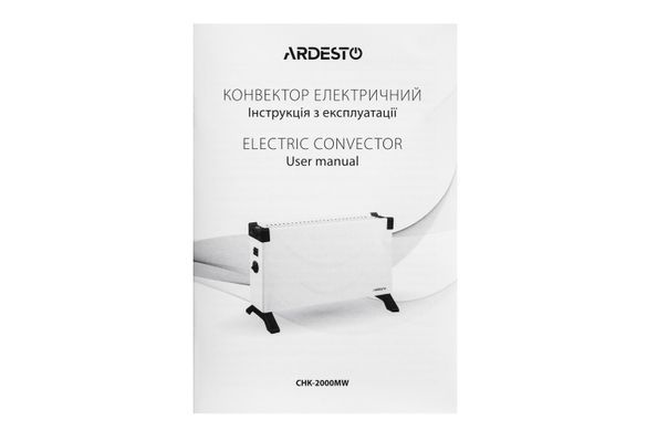 ARDESTO Конвектор, 20м2, 2000Вт, мех. упр-ння, відкритий нагрів. елемент, білий (357608)