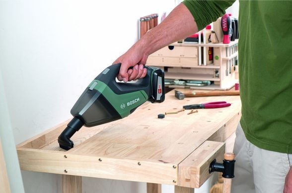 Пилосос професійний акумуляторний Bosch UniversalVac 18, 18В, акб 1х2.5Ач, 9кПа, контейнер 0.5л, 1.3кг 0.603.3B9.103 фото