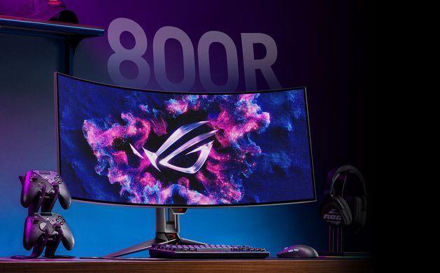 ASUS Монітор 39" ROG Swift PG39WCDM 2xHDMI, DP, USB-C, 4xUSB, Audio, OLED, 3440x1440, 21:9, 240Hz, 0.03ms, DCI-P3 99%, CURVED, AdaptiveSync, HAS, HDR400 (382586) 90LM09R0-B01170 фото