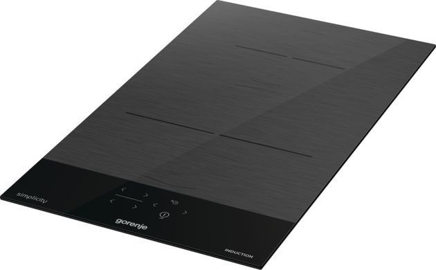 Gorenje Варильна поверхня індукційна, 30см, Доміно, PowerBoost, поєднання конфорок, чорний (374038) GI3201SYBSC фото