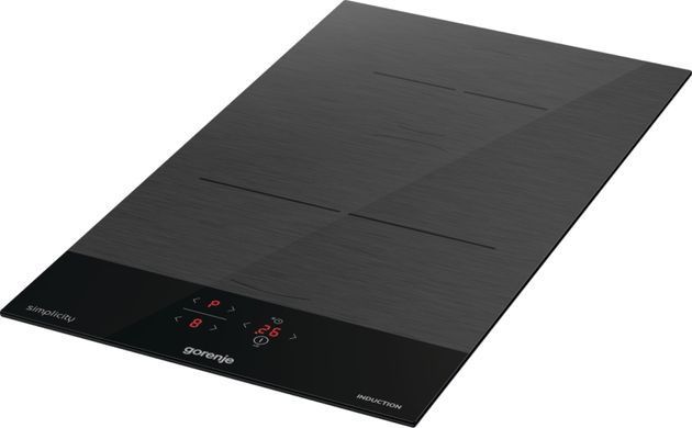 Gorenje Варильна поверхня індукційна, 30см, Доміно, PowerBoost, поєднання конфорок, чорний (374038) GI3201SYBSC фото
