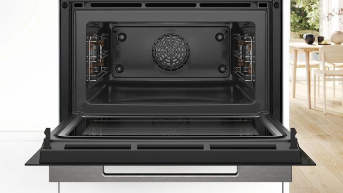 Bosch Духова шафа електрична компактна, 45л, A, дисплей, конвекція, ф-ція мікрохвиль, чорний (367830) CMG7241B1 фото