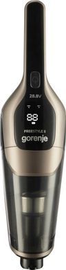 Пылесос Gorenje беспроводный, 176Вт, конт пыль -0.6л, автон. раб. до 70мин, HEPA, 2 в 1, подсветка, индикатор, щетка- электротурбо, бронзы SVC288191FSIIGO фото