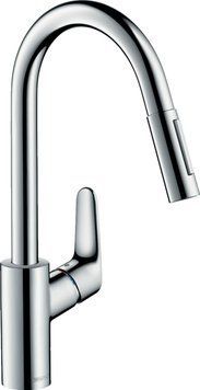 Змішувач для кухні Hansgrohe Focus, довж.виливу - 235мм, витяжний, 1важіль, KM240, хром (352135)