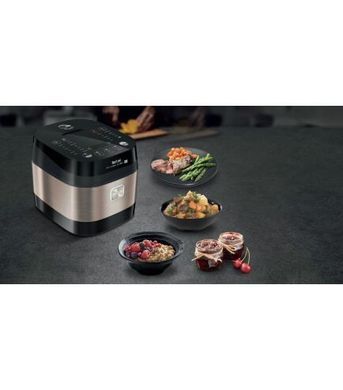 Мультиварка Tefal MultiCook&Stir, 1200Вт, чаша-5л, электронное управл., пластик, черно-бронзовый RK905A34 фото