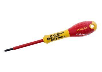 Викрутка хрестова діелектрична ізольвана STANLEY "FatMax" : "Philips" PZ0 х 75 мм, корпус VDE 1000V