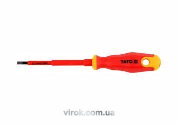 Викрутка плоска діелектрична ізольована YATO : шліц SL5,5 x 125 мм. VDE до 1000V
