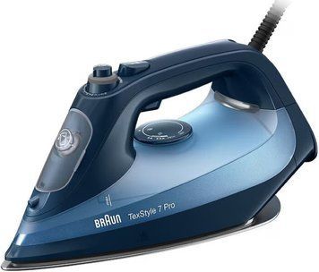 Braun Праска TexStyle 7, 3000Вт, 300мл, паровий удар -225гр, нерж. сталь, синій (376409) SI7160BL фото