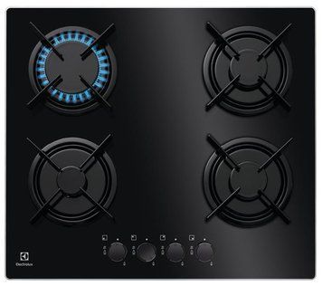 Electrolux Варочная поверхность газ на стекле, 60см, черный EGT6242NVK фото