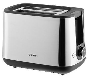 Тостер ARDESTO Steel Collection T-K200 800Вт, металл+пластик, серебристый+черный (333334) T-K200 фото