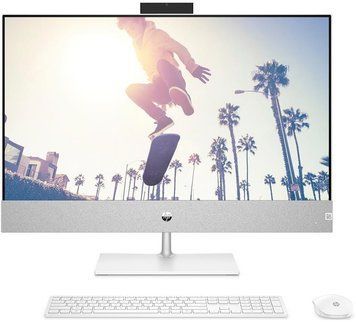 HP Комп'ютер персональний моноблок Pavilion 27" FHD IPS AG, Intel i5-13400T, 16GB, F512GB, UMA, WiFi, кл+м, DOS, білий (376077) 9D3Q8EA фото