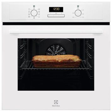 Electrolux Духовой шкаф электрический, 65л, A, дисплей, конвекция, белый EOF3H40BW фото