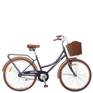 Велосипед жіночий FORTE VERONA з корзинкою сталь.рама 17", колеса 26", синій