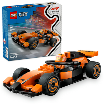 Конструктор LEGO City Пилот F1 с автомобилем для гонок команды McLaren 86 деталей (60442)