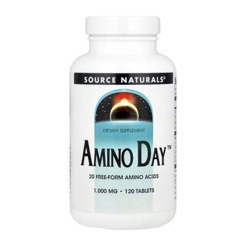 Амино день, Amino Day, Source Naturals, 1000 мг, 120 таблеток