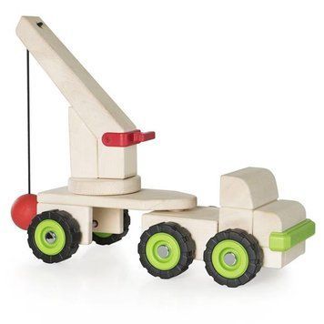 Велика машинка Guidecraft Block Science Trucks Стінобитна машина дерев'яна 45 см (G7533) dt_2268 фото