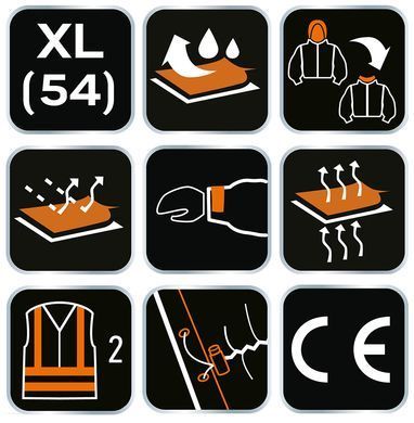 Куртка Neo Tools 81-701 Softshell повышенной видимости, водо- и ветронепроницаемая XL