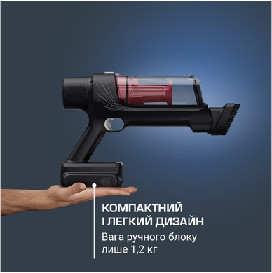 Rowenta Пилосос безпровідний X-Pert 7.60 Animal, 140Вт, конт пил -0.44л, автон. робота до 45хв, HEF system 99.9%, підсвітка, база для зарядки, червоний (376954) RH6A73WO фото