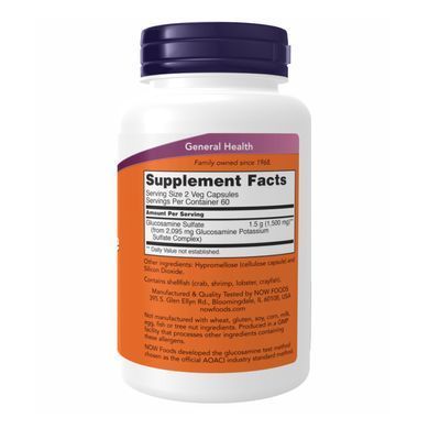 Glucosamine Sulfate 750mg - 240 vcaps Now Foods