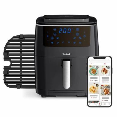 Tefal Мультипіч Easy Fry Grill&Steam, 1430Вт, чаша-6.2л, сенсорне керув., 8 програм, пластик, чорний (379019) FW201815 фото