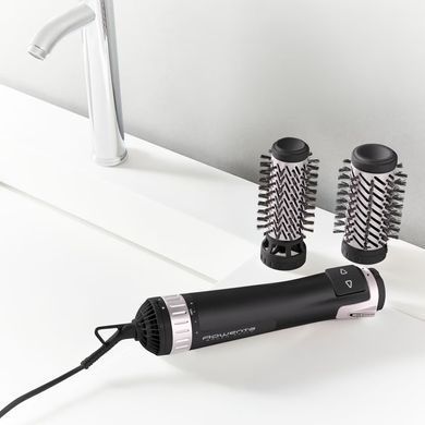Rowenta Фен-щетка Activ' Dry&Style, 1000Вт, 3 режима, иониз-я, хол. обдув, оборот. насадок, керамика, черный CF9550F0 фото