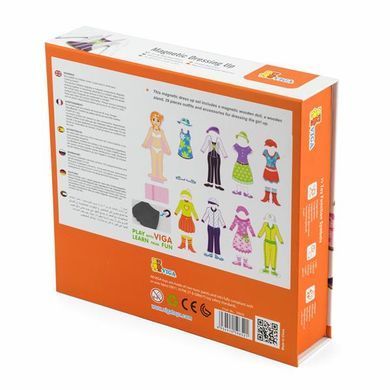 Набір магнітів Viga Toys Гардероб дівчинки (59652) dt_9537 фото
