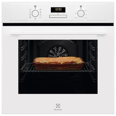 Electrolux Духова шафа електрична, 65л, A, дисплей, конвекція, білий (362579) EOF3H40BW фото