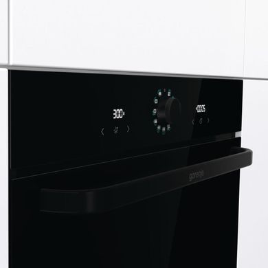 Gorenje Духова шафа електрична, 77л, A, пара, дисплей, макс.темпер.-300, чорний (367838) BOS6737SYB фото