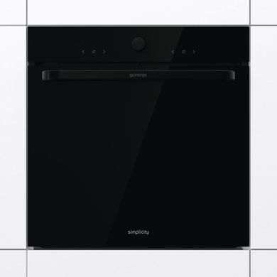 Gorenje Духова шафа електрична, 77л, A, пара, дисплей, макс.темпер.-300, чорний (367838) BOS6737SYB фото