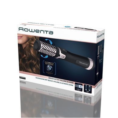 Rowenta Фен-щетка Activ' Dry&Style, 1000Вт, 3 режима, иониз-я, хол. обдув, оборот. насадок, керамика, черный CF9550F0 фото
