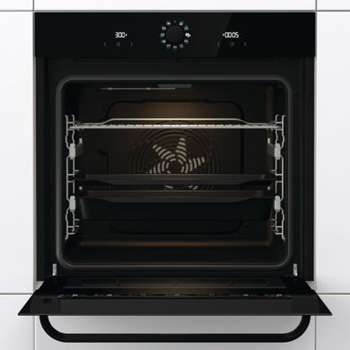 Gorenje Духова шафа електрична, 77л, A, пара, дисплей, макс.темпер.-300, чорний (367838) BOS6737SYB фото