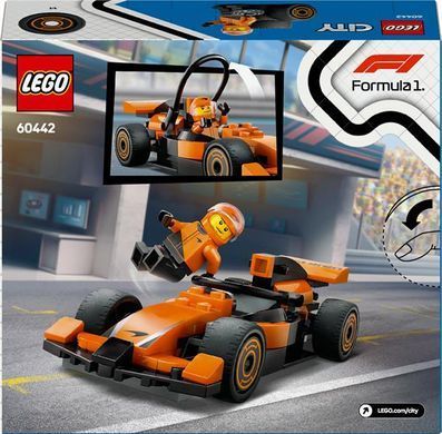 Конструктор LEGO City Пілот F1 з автомобілем для перегонів команди McLaren 86 деталей (60442)
