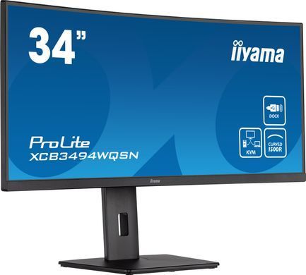 34 "21: 9 Важный монитор VA, 3440x1440, 120 Гц, 0,4 мс, FreeSync, 1xhdmi/1xdp/1xusb Тип C (до 6 iiyama xcb3494444wqsn-b5 3702582 фото