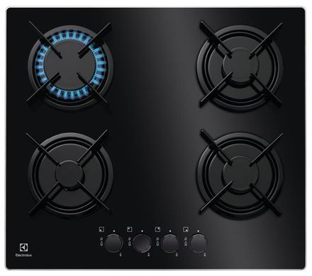 Electrolux Варильна поверхня газова на склі, 60см, чорний (364038) EGT6242NVK фото