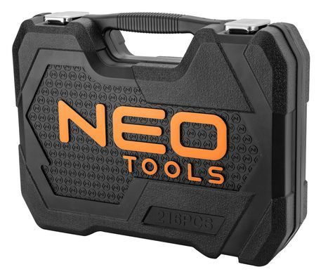 Набір ключів NEO 216 елементів 1/2", 3/8", 1/4" з тріскачками та бітами, арт. 10-216 10-216 фото