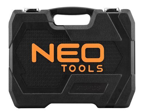 Набір ключів NEO 216 елементів 1/2", 3/8", 1/4" з тріскачками та бітами, арт. 10-216 10-216 фото