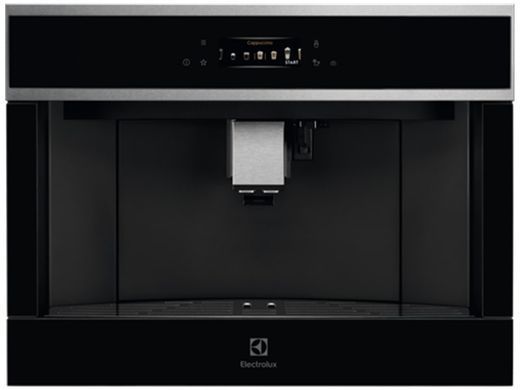 Electrolux Кавомашина вбудована, 2,5л, зерно+мелена, автомат.капуч, дисплей, сернор.керування, підсвітка, чорний (378522) EBC85X фото