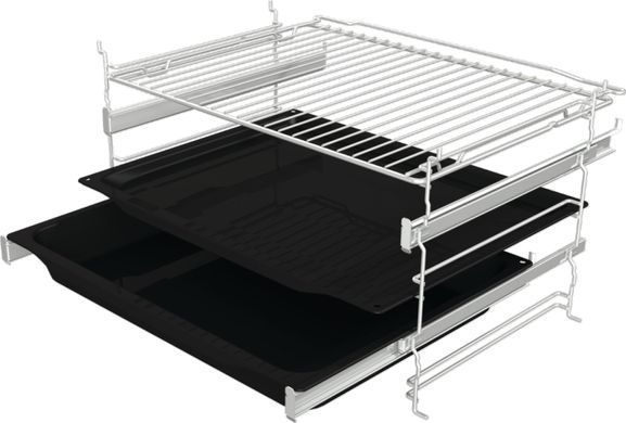 Gorenje Духова шафа електрична, 77л, A, пара, дисплей, макс.темпер.-300, чорний (367838) BOS6737SYB фото
