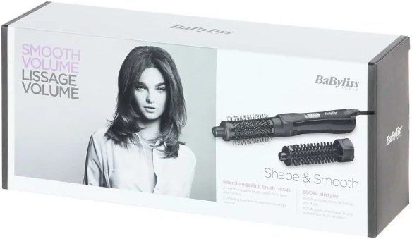 BaByliss Фен-щітка, 800Вт, 2 режими, хол. обдув, кераміка, чорний (363216) AS82E фото