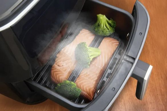 Tefal Мультипіч Easy Fry Grill&Steam, 1430Вт, чаша-6.2л, сенсорне керув., 8 програм, пластик, чорний (379019) FW201815 фото