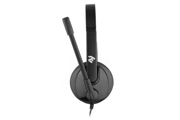Гарнітура ПК моно On-ear 2E CH12 USB, omni-mic, 2м, чорний (337807) 2E-CH12MU фото