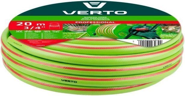 Verto Шланг садовый Professional, 3/4", 20м, 3 слоя, до 25 Бар, -10&hellip;+45&deg;C 15G823 фото