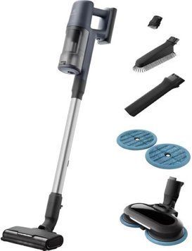 Пылесос Electrolux беспроводный, влажная уборка, конт пыль -0.5л, автон. раб. до 50мин, вес-2.49кг, НЕРА12, 5 насадок, синий EP61H21WET фото