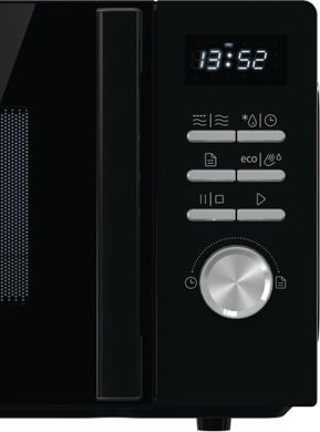 Мікрохвильова піч Gorenje, 20л, електр. керув., 800Вт, гриль, дисплей, 11 програм, чорний (391863) MO20A4BH фото