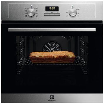 Electrolux Духовой шкаф электрический, 65л, A, дисплей, конвекция, нерж EOF3H00BX фото